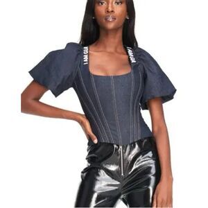 I.AM.GIA. Chelsea Corset Top - Denim XS